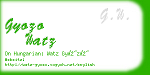 gyozo watz business card